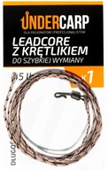 Undercarp Leadcore z krętlikiem do szybkiej wymiany 45 lbs 1szt brązowy