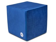 Puf kocka plyšová modrá 40x40 cm izba