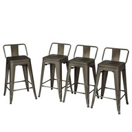 Hokery stołki barowe 79cm wysokie krzesła Zestaw 4 sztuk OUTLET