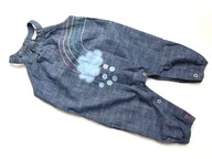NEXT spodnie rampers miękki jeans chmurka tęcza 74