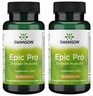 Swanson Epic Pro 25 Strain Probiotic 2x30kaps. Črevá Trávenie Imunita