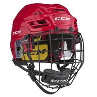 CCM Tacks 210 Combo Senior Kask hokejowy z kratą czerwony