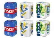 Piwo bezalkoholowe Lech Free smakowe limonka Active mango Tyskie 6x4pak