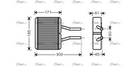 AVA Quality cooling MZ6193 Výmenník tepla, vykurovanie interiéru