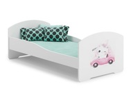 Łóżko dziecięce dla dzieci LUK 140X70 + materac - kotek