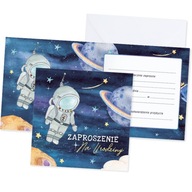 ZAPROSZENIA na Urodzinki Kosmos 10szt +koperty