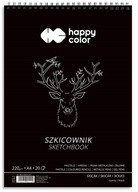 Szkicownik Na Spirali A4/20k Czarny Happy Color