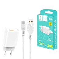 SZYBKA MOCNA ŁADOWARKA SIECIOWA 12W + KABEL USB MICRO 2,4A FAST CHARGE