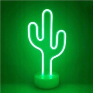 Zielony kaktus Neon Signs LED Lampka nocna USB