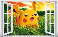 Naklejki na ścianę Pikachu Pokemon Go Pikaczu Naklejka XXL 115x75 cm #30