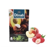 Herbata Dilmah Cejlonska czarna z aromatem Peach & Lychee 20 torebek x 1,5g