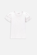 Dziewczęcy T-shirt 134 Biały Koszulka Dla Dziewczynki Coccodrillo WC4