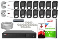 KEEYO 14 kamerás kültéri IP megfigyelő rendszer LV-V-IP8M25TF-DL 8Mpx mikrofonnal