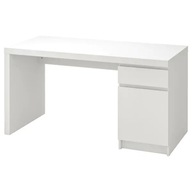 IKEA MALM Písací stôl biely 140x65 cm