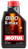 Syntetický motorový olej Motul 8100 X-max 1 l 0W-40 + ZAWIESZKA SERWISOWA MAXGEAR WYMIANA OLEJU I FITRÓW