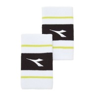 Frotka na rękę Diadora Wristbands Wide Logo white/black x2