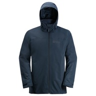 Kurtka z kapturem Jack Wolfskin Taubenberg z podpinką - Granatowa XL