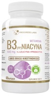 Progress Labs Vitamín B3 500mg Niacín (PP) 60 kaps. L-leucín Únava