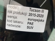 HYUNDAI TUCSON III 15-18 boot doors boot rear part LADNA below colour PAE