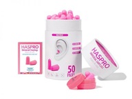 Haspro Tube 50 štuple do uší 50 párov ružové PINK