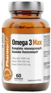 PharmoVit Omega 3 Max rybí olej tran EPA DHA odolnosť 60 kapsúl