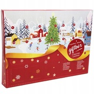 Adventný kalendár s farebnými vianočnými ozdobami 24 ks na vianočný darček CZE