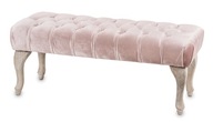 Ružový prešívaný sedák podnožka lavica art deco ludwik