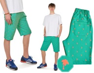 Krátke šortky PALMY Teplákové kraťasy zelené veľ.146 Produkt PL