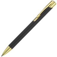 Zlaté automatické pero s modrou náplňou