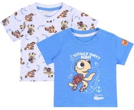 2x Niebiesko-szara koszulka, t-shirt Nemo 3-6m 68