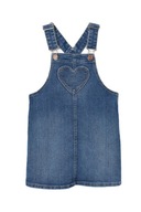 H&M sukienka jeansowa denim ogrodniczka kieszonka serce r. 116