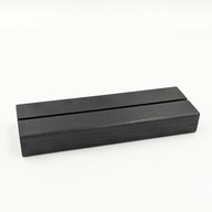 Drewniana podstawka pleksi A5 czarna dąb 15x5 cm