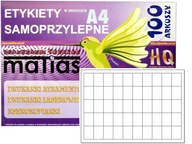 Arkusze A4 etykiety samoprzylepne 38x28mm /100 ark