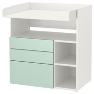 IKEA SMASTAD Prebaľovací stôl, 90x79x100 cm biela/svetlo zelená