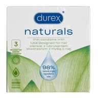 Durex prezerwatywy Naturals Naturalny lateks 3szt
