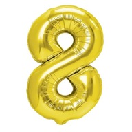 Fóliový balón číslica 8 zlatý 40 cm narodeniny