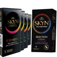 SKYN Selection 5 Senses Zestaw Mix Prezerwatywy Nielateksowe Stymulujące