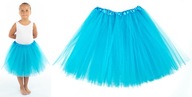 SPÓDNICZKA TUTU TIULOWA NIEBIESKA BŁĘKITNA 40 CM 128 134 140 146