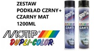 ZESTAW DO MALOWANIA FELG CZARNY MAT MOTIP DUPLI COLOR AKRYL SPRAY 1200ML