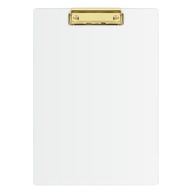 Klip deska Clipboard A4 biały ze złotym mechanizmem