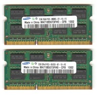 Dual SAMSUNG 4GB , 2x2GB 2Rx8 PC3-8500S-07-10-F2