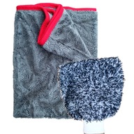 Dark King Single Towel XL odvlhčovací uterák 700 + Dark King Fiber Mitt rukavica na umývanie auta