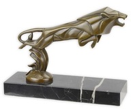 Lew Brąz Rzeźba Stylowa Figura Art Deco Lion