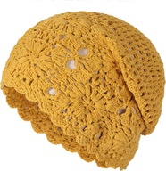 Dámska letná pletená čiapka ručne vyrobená čiapka