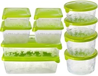 BRANQ - Pojemniki na żywność - plastikowe - pudełka - lunch box - 10 sztuk