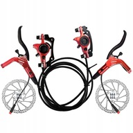 Červená hydraulická kotúčová brzda E-Bike