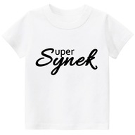 Koszulka z nadrukiem tshirt Super Synek r. 110