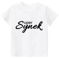 Koszulka z nadrukiem tshirt Super Synek r. 122