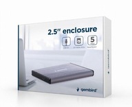 GEMBIRD OBUDOWA HDD/SSD USB 3.0 2.5'' SATA, SZCZOTKOWANE ALUMINIUM, KOLOR