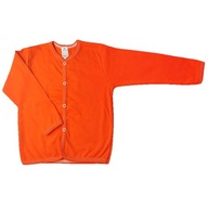 Kaftanik koszulka 92 bluzka rozpinana gładka cała pomarańczowa bawełna 100%